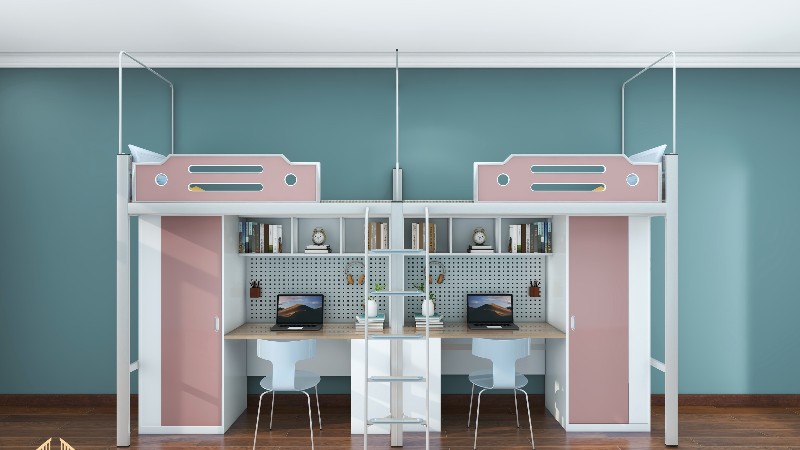 学生上床下桌公寓床