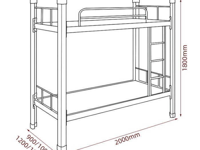 学生宿舍上下铺双层铁架床 学生宿舍上下铺双层铁架床