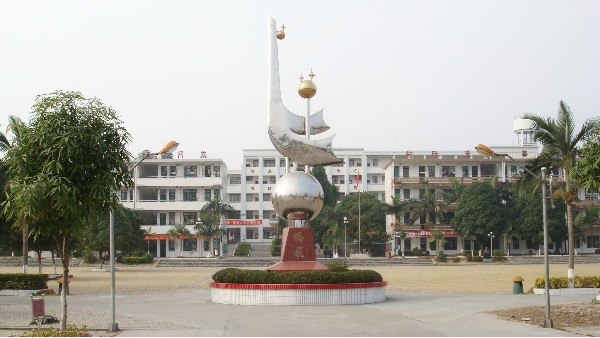 今年的夏天我们给宾阳县新宾中学做了升降课桌椅