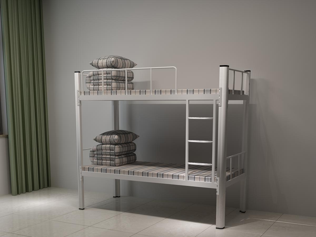 学生宿舍上下铺双层铁架床钢制 铁架床厂家