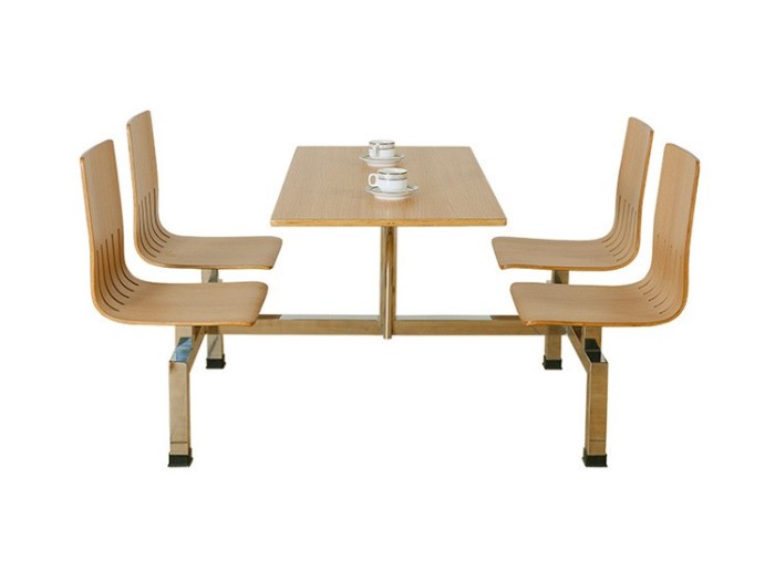 学校食堂餐桌椅连体 学校食堂餐桌椅连体